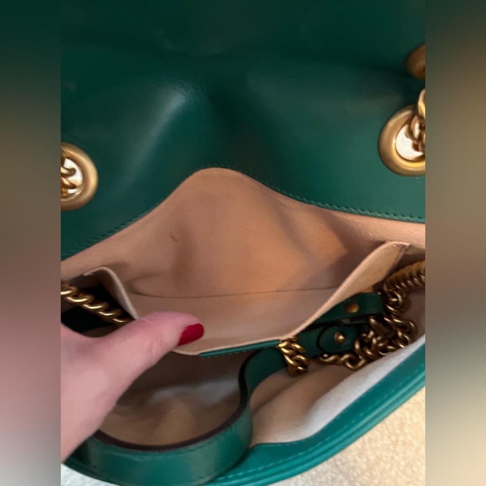 Authentic Gucci Green Shoulder Bag w/ Gold Hardware - Picture 12 of 16